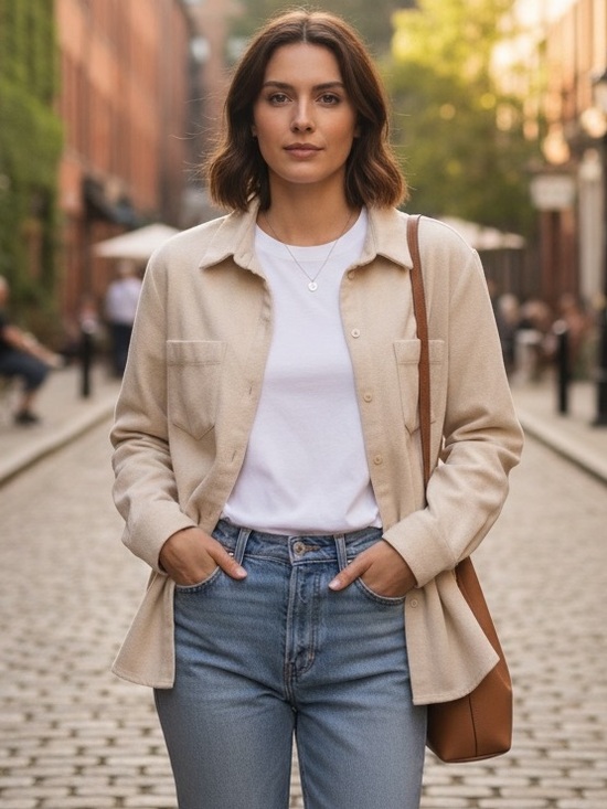 Madewell Jackets & Blazers - Madewell Cream Button-Front Utility Shacket